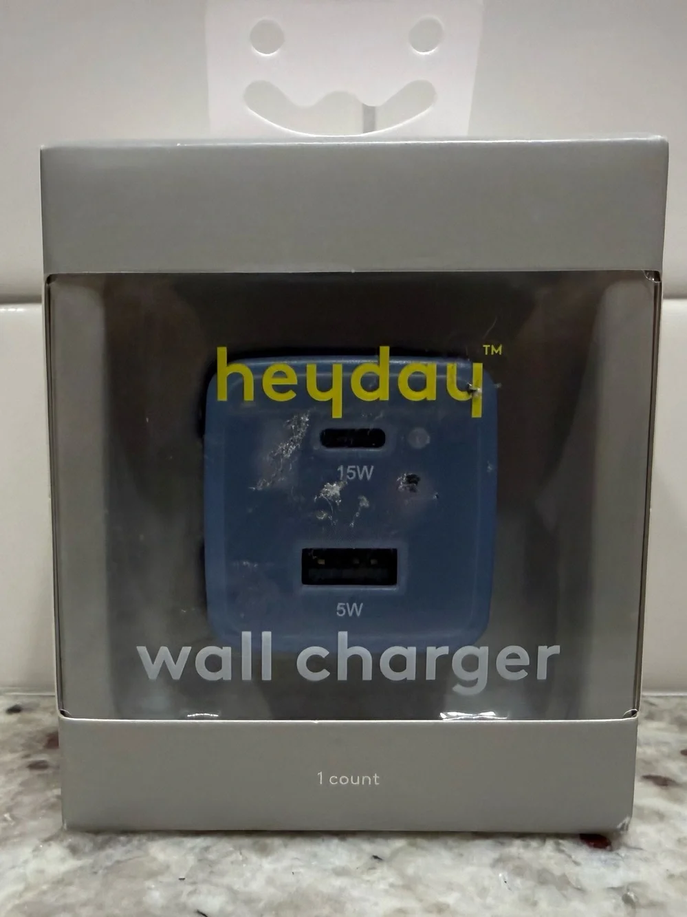 3/$15* heyday Blue Wall Charger - Dual Port 15W/5W NWT